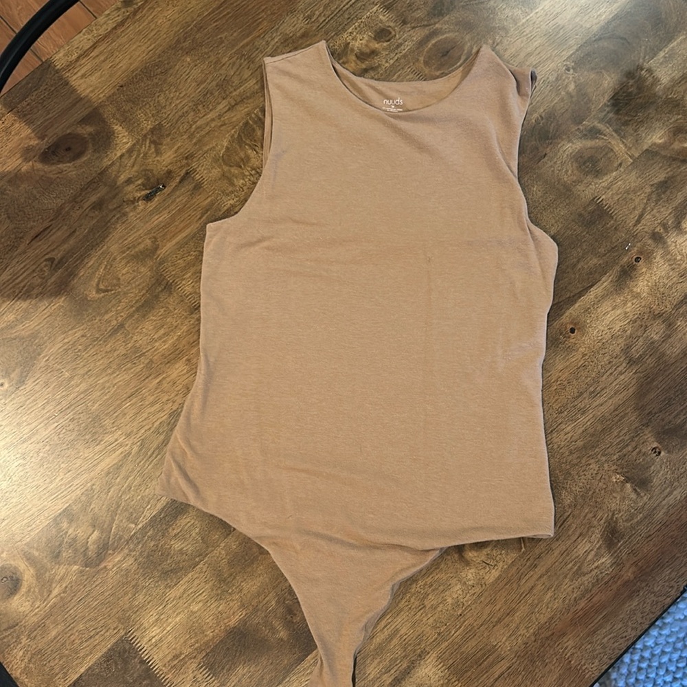 nuuds Classic Crew Neck Tank Bodysuit Size Medium